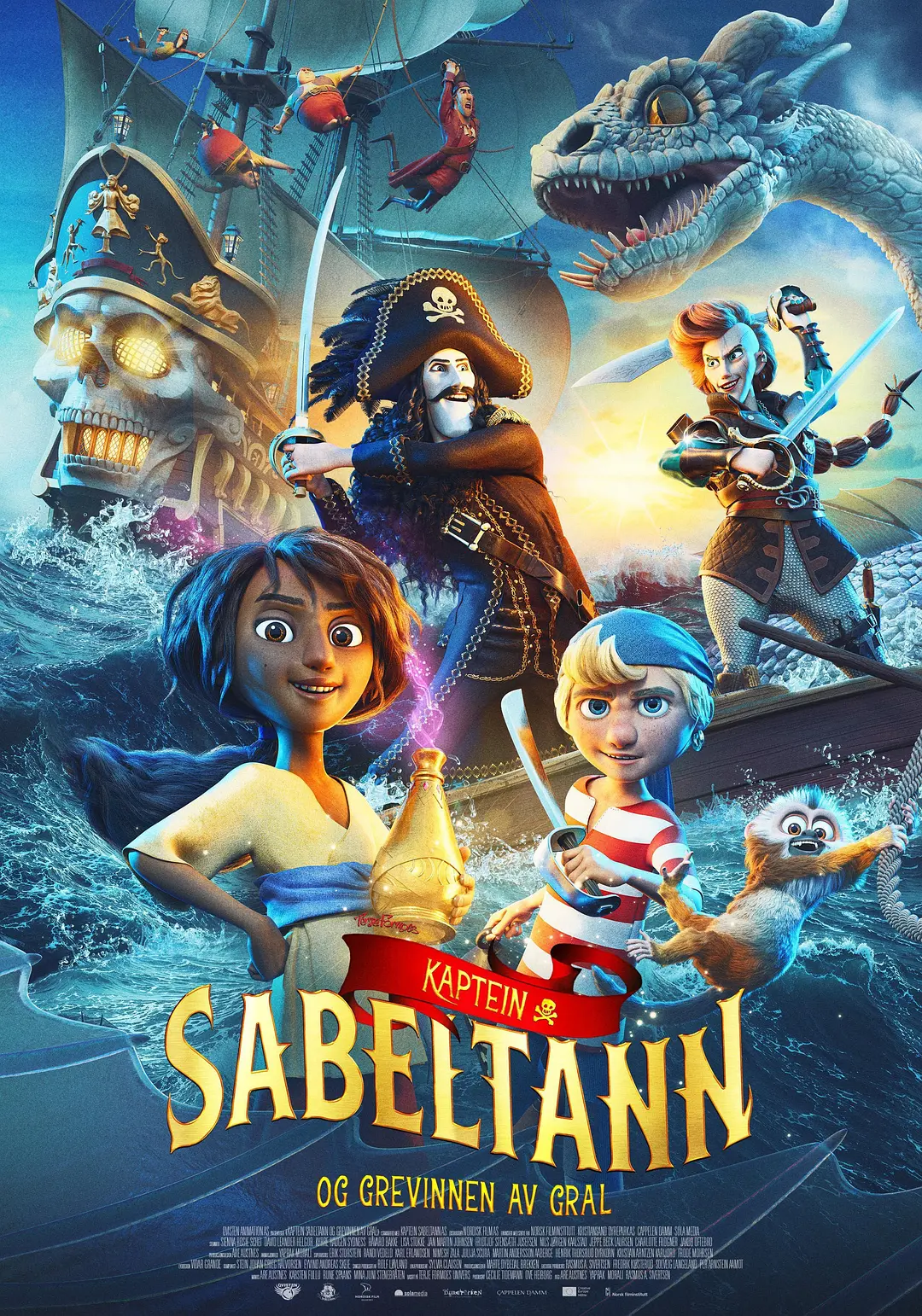 疯狂海盗团2 Kaptein Sabeltann og Grevinnen av Gral影片海报