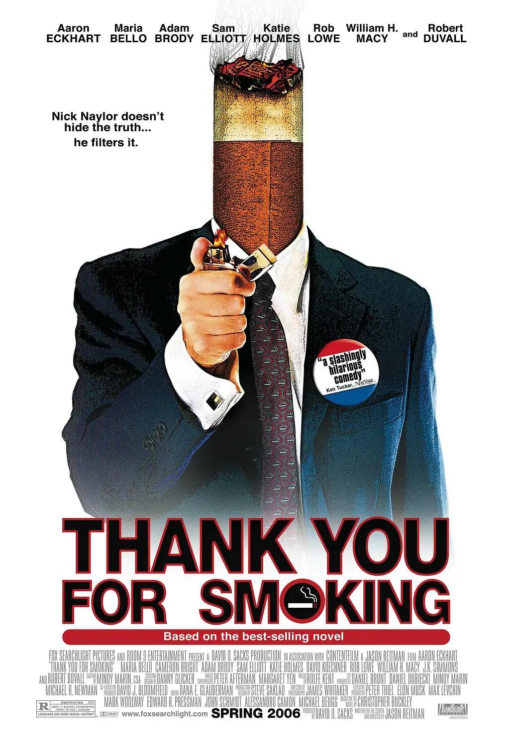 感谢你抽烟 Thank You for Smoking影片海报